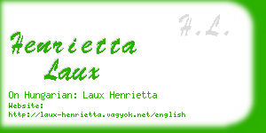 henrietta laux business card